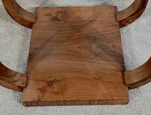 Small Art Deco walnut table - 1930