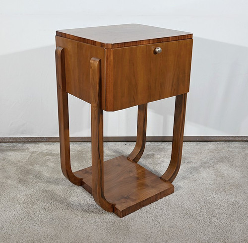 Small Art Deco walnut table - 1930