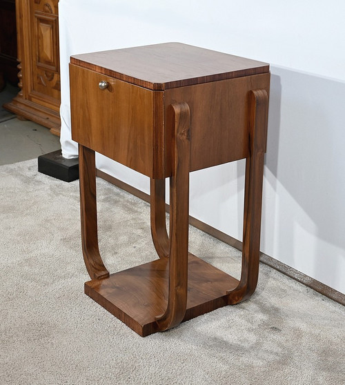 Small Art Deco walnut table - 1930