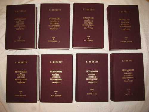 Dictionnaire des peintres sculpteurs dessinateurs et graveurs by E. Bénézit complete 8 volumes