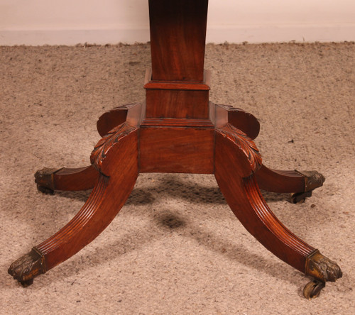 Console Or Games Table In Mahogany - Regency Period