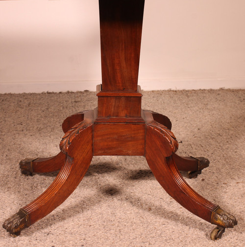 Console Or Games Table In Mahogany - Regency Period