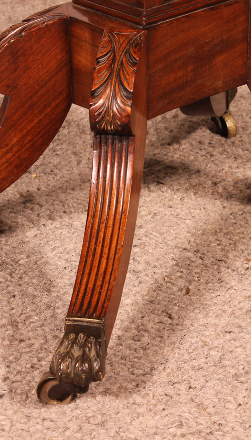 Console Or Games Table In Mahogany - Regency Period