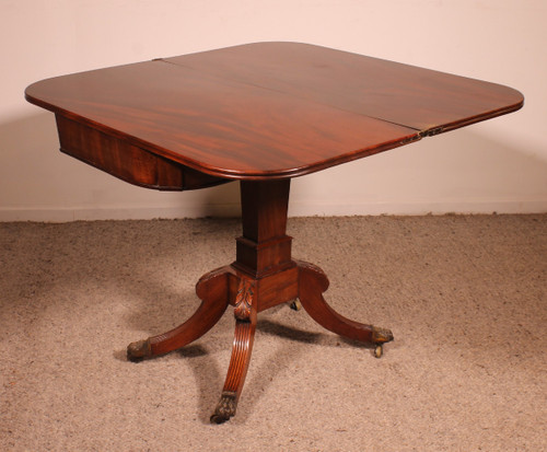 Console Or Games Table In Mahogany - Regency Period