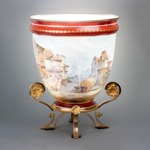 Opaline Vase by Baccarat, Dated 1869