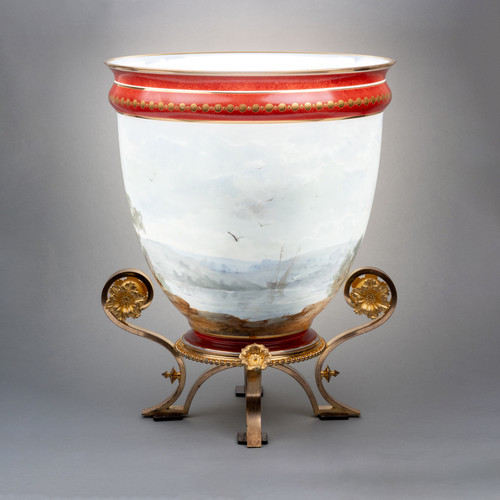 Opaline Vase by Baccarat, Dated 1869