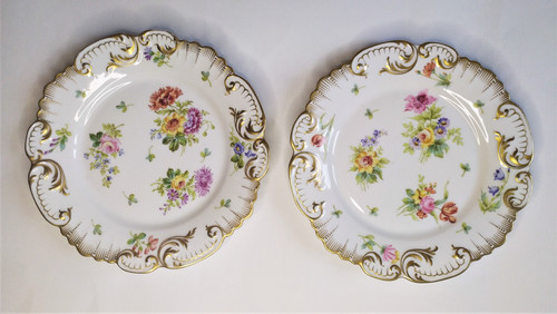 Assiettes  En Porcelaine Peinte  Golse  Limoges