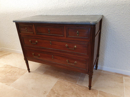 Commode, Mahogany, Louis XVI, Late 18th/early 19th century.