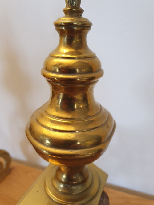 Louis XIV Fireplace Front, Bronze And Brass, 19th Century.