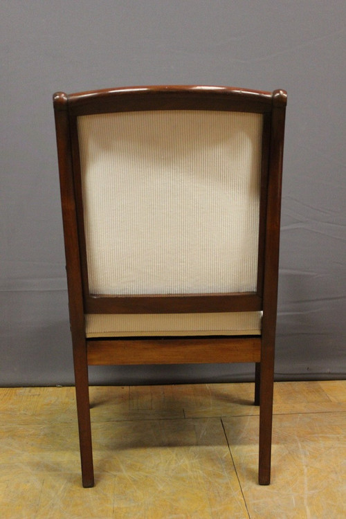 Pair Of Louis Philippe Period Armchairs With Mahogany Crosses XIX