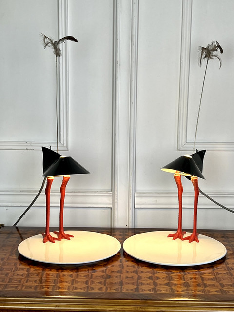 LAMP BY INGO MAURER 1982 MODEL BIbibibi LIMITED EDITION IN METAL / PORCELAIN