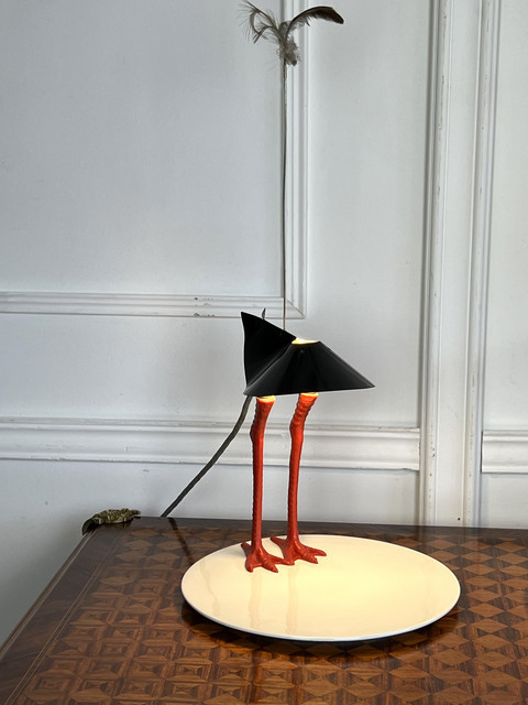 LAMP BY INGO MAURER 1982 MODEL BIbibibi LIMITED EDITION IN METAL / PORCELAIN