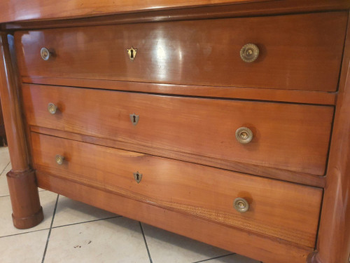 Chest of drawers , Detached column, Cherry wood , Empire ,early XIX°.