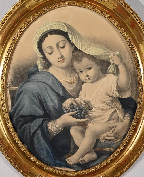 Pair of Important Engravings “The Immaculate Conception” – Late 19th Century