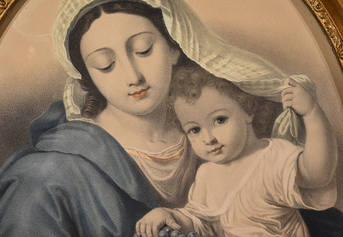 Pair of Important Engravings “The Immaculate Conception” – Late 19th Century