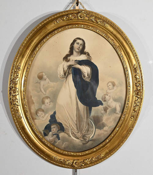 Pair of Important Engravings “The Immaculate Conception” – Late 19th Century