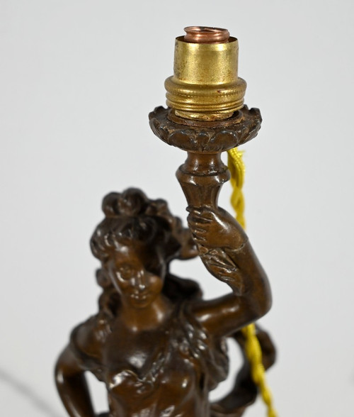 “Amphitrite” Regulate Lamp, signed Ch.Lévy - Late 19th century