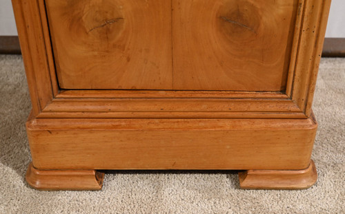 Bedside table in solid cherry and veneer – 1900