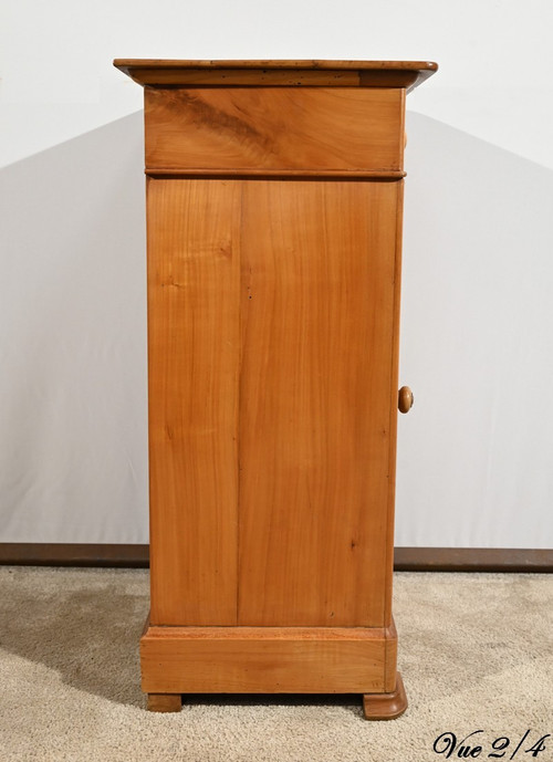 Bedside table in solid cherry and veneer – 1900