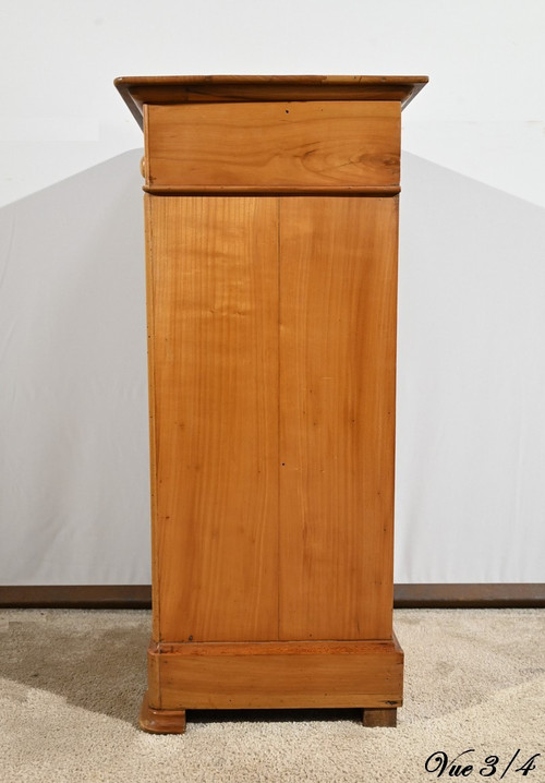 Bedside table in solid cherry and veneer – 1900