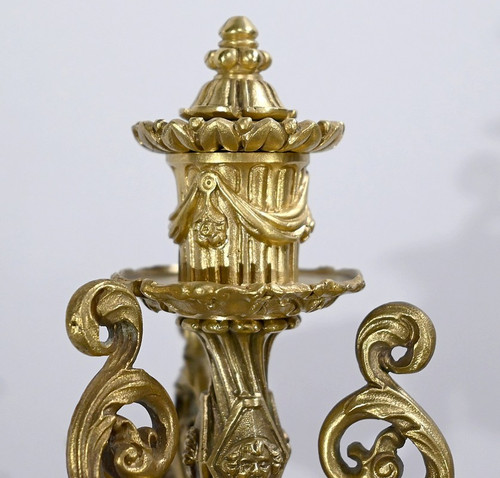 Pair of Gilt Bronze Candelabra, Restoration Period – Early 19th Century