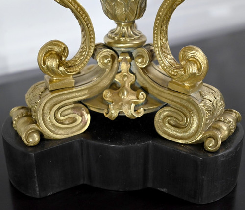 Pair of Gilt Bronze Candelabra, Restoration Period – Early 19th Century