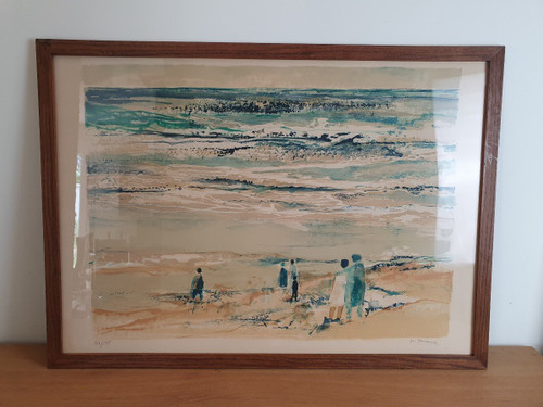 Michel Jouenne , Bord De Mer , Lithographie, édition Jean Marc Laleta, XX°.