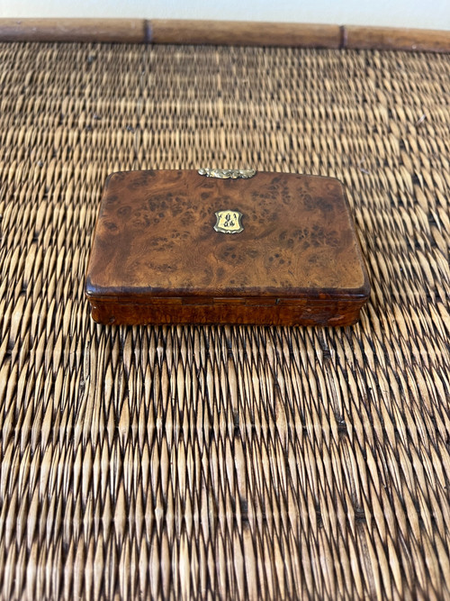 Amboyna Burl Snuff Box - 19th Century