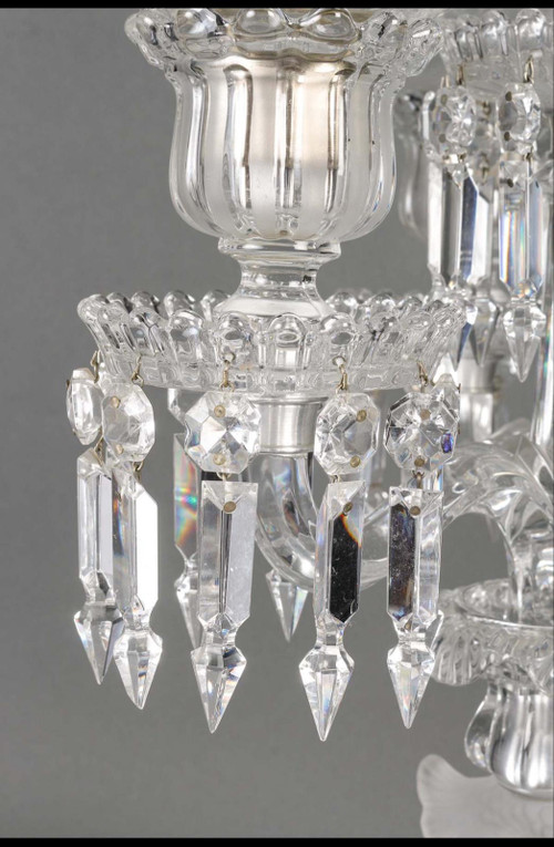 Pair of 20th century Baccarat crystal candelabra