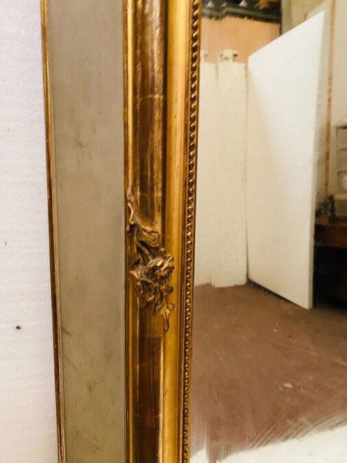 Louis XV style mirror in wood and gilded stucco 20th century