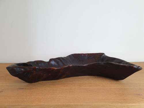 A.Rosso, Fruit Bowl, Free Form, Exotic Wood, 20th century.