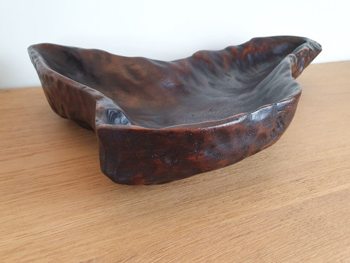 A.Rosso, Fruit Bowl, Free Form, Exotic Wood, 20th century.