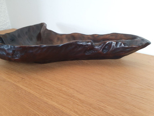 A.Rosso, Fruit Bowl, Free Form, Exotic Wood, 20th century.