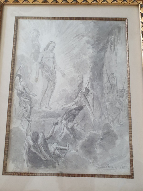 L.Salomon, The Resurrection of Christ, Drawing, 1867.