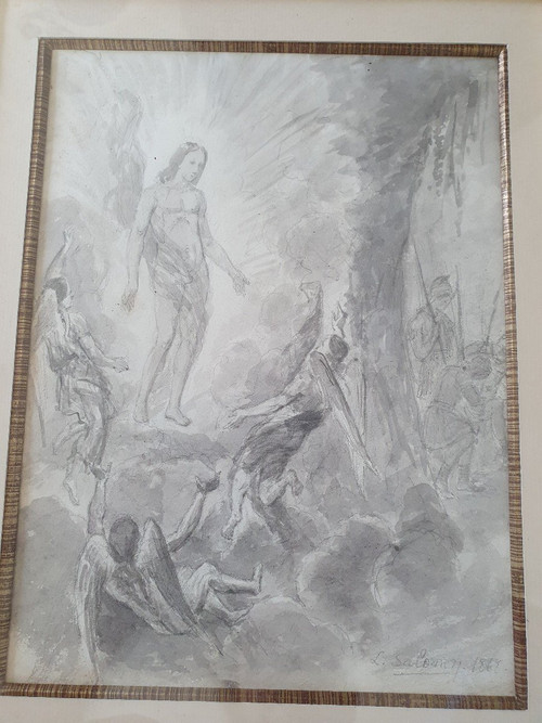 L.Salomon, The Resurrection of Christ, Drawing, 1867.