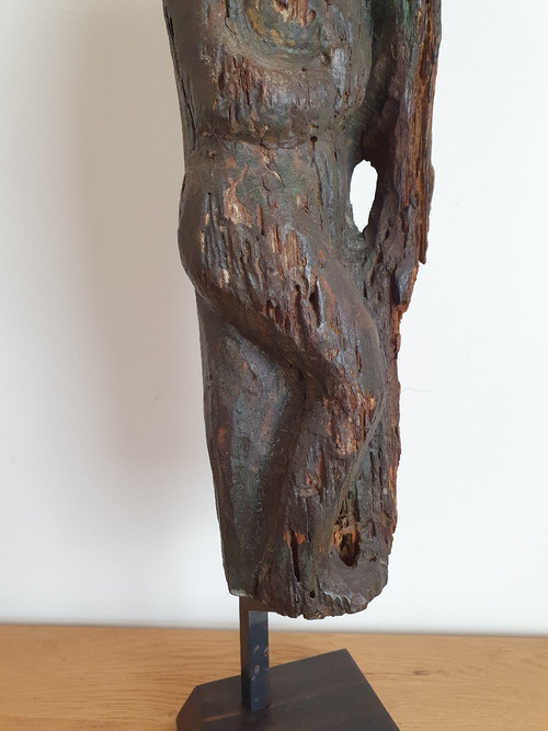 Nackte Frau, Holzskulptur, 18. Jahrhundert oder früher.