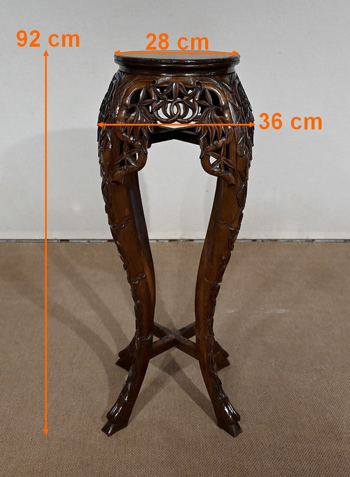 Pair of Large Asian Rosewood Bolsters – 20th Century