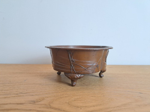 Japan, Cache Pot, Patinated Metal, Early 20th century.