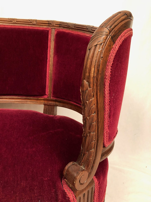 Small Louis XVI style basket sofa