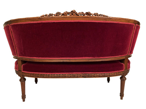 Small Louis XVI style basket sofa