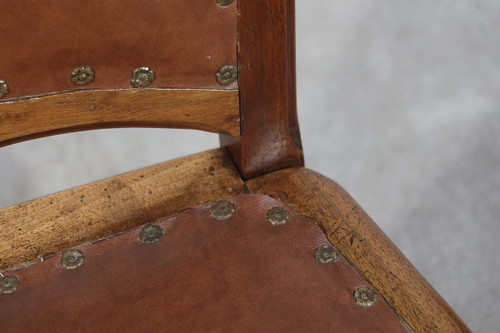 Pair of Walnut Chairs, Nancy School, Art Nouveau – 1900