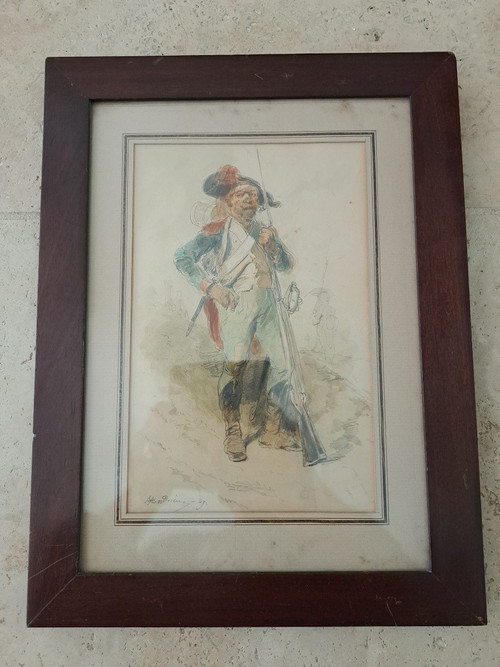 Clément Auguste Andrieux, Soldier, Drawing, 19th century.