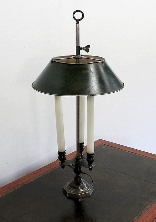 Rare Bronze Lamp, Bouillotte spirit – Early 20th century