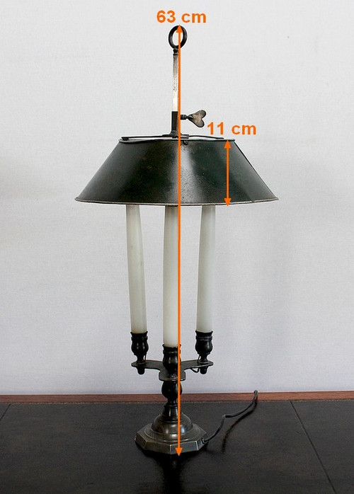 Rare Bronze Lamp, Bouillotte spirit – Early 20th century