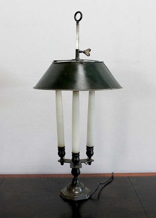 Rare Bronze Lamp, Bouillotte spirit – Early 20th century