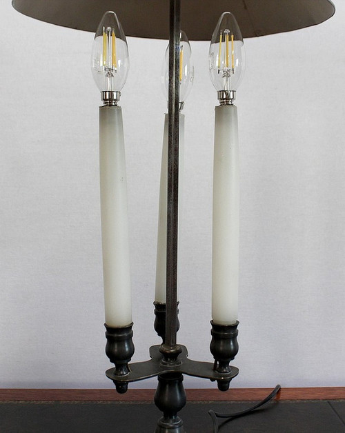 Rare Bronze Lamp, Bouillotte spirit – Early 20th century