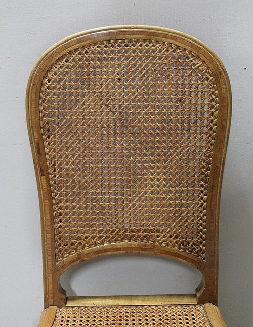 Pair of Cane Chairs, in solid Blond Cherry – 1920/1930