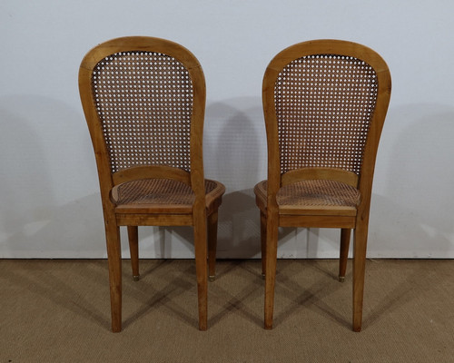 Pair of Cane Chairs, in solid Blond Cherry – 1920/1930