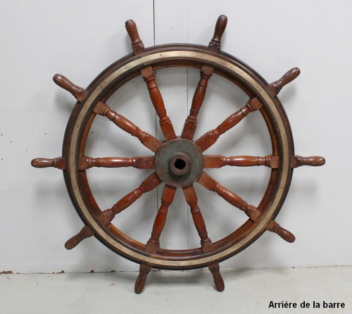 Teak Boat Wheel Helm – Early 20th Century