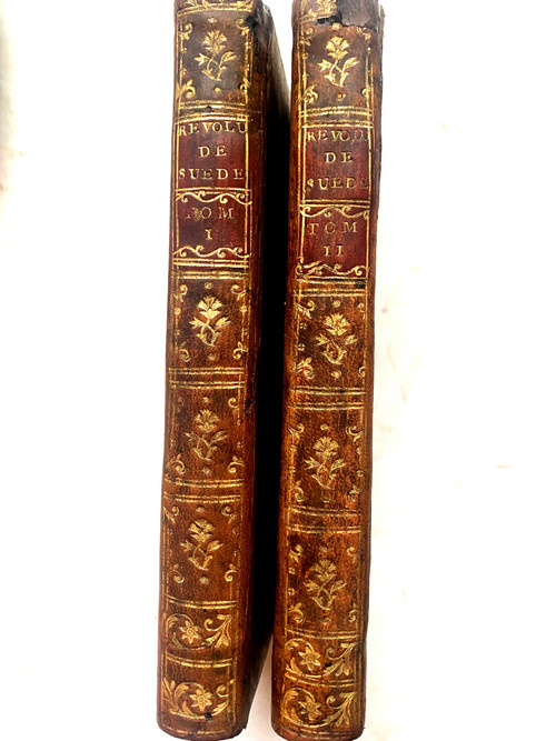 History of the Revolutions of Sweden, by M. L'Abbé Vertot in two volumes from 1765 Aux Armes de France